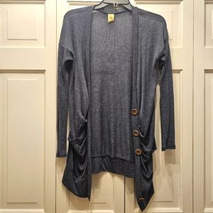 Ginger G Women's Blue/Gray Lightweight Sweater Sz M